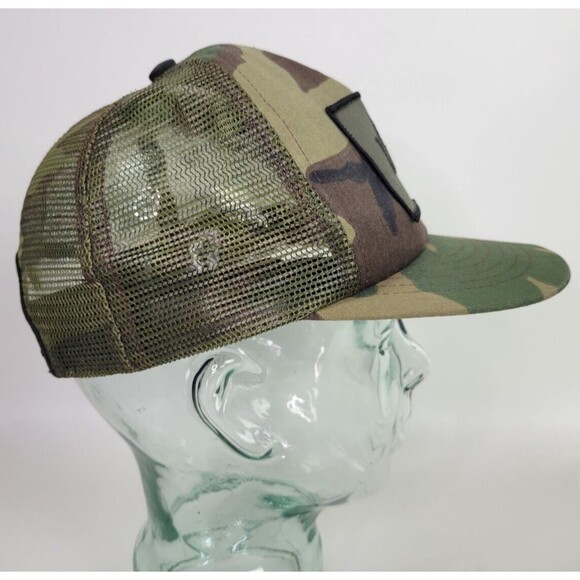 Vintage Volvo VME Michigan Euclid Mesh Camo Snapback Trucker Hat Swingster USA - Picture 4 of 9